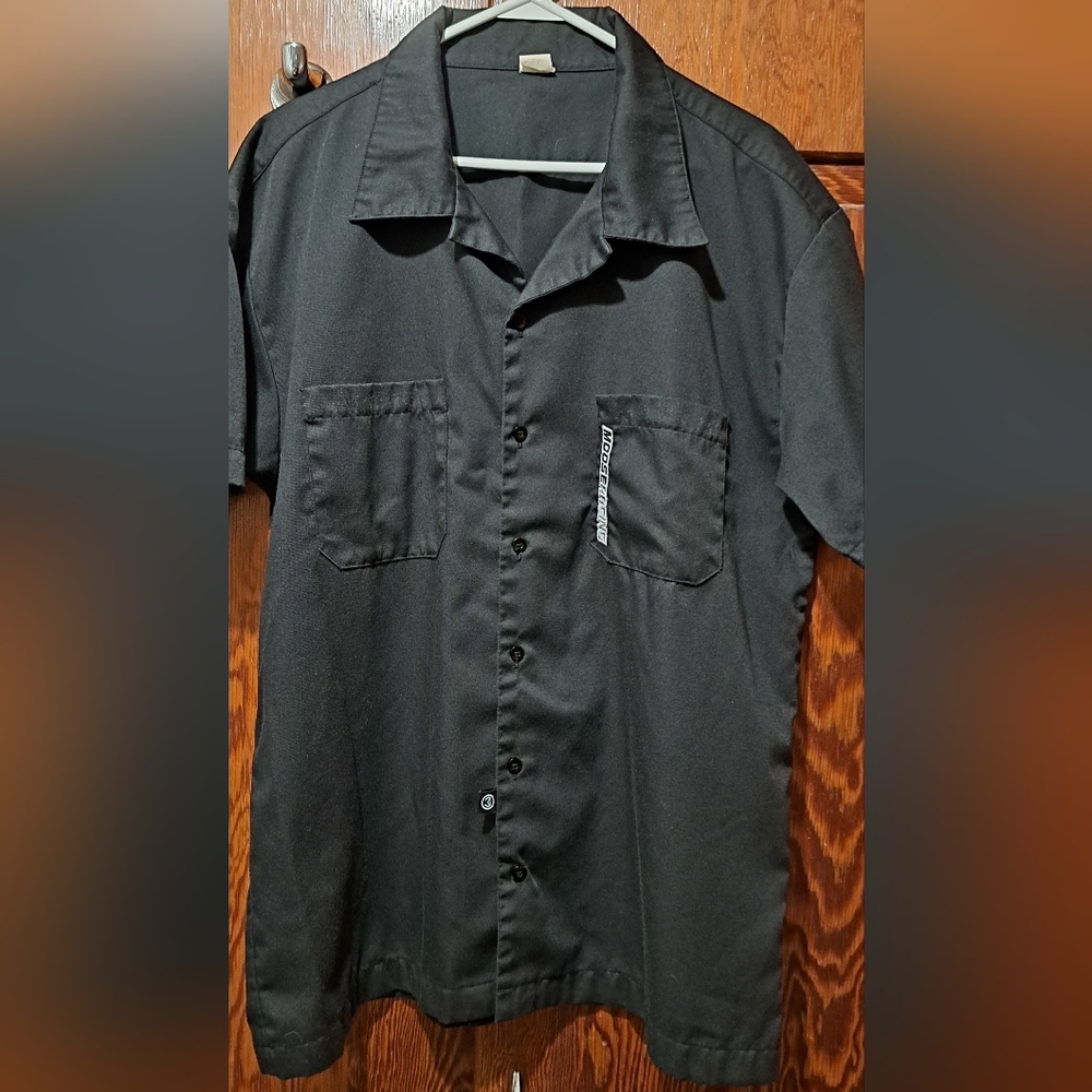 Moose Racing Black Short Sleeve Button-Up Shirt